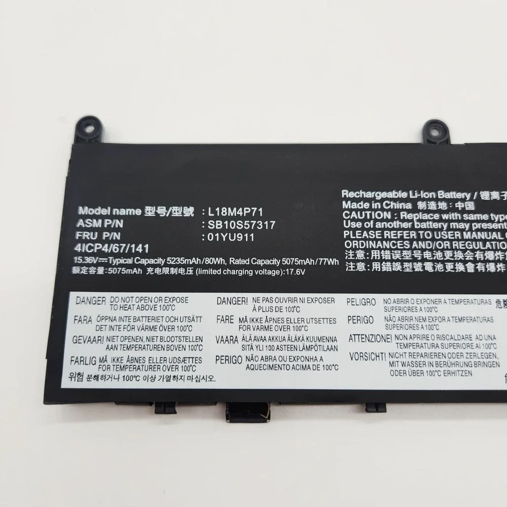 RHKRKQN L18M4P71 Battery for Lenovo ThinkPad X1 Extreme P1 Gen 1/2 80Wh